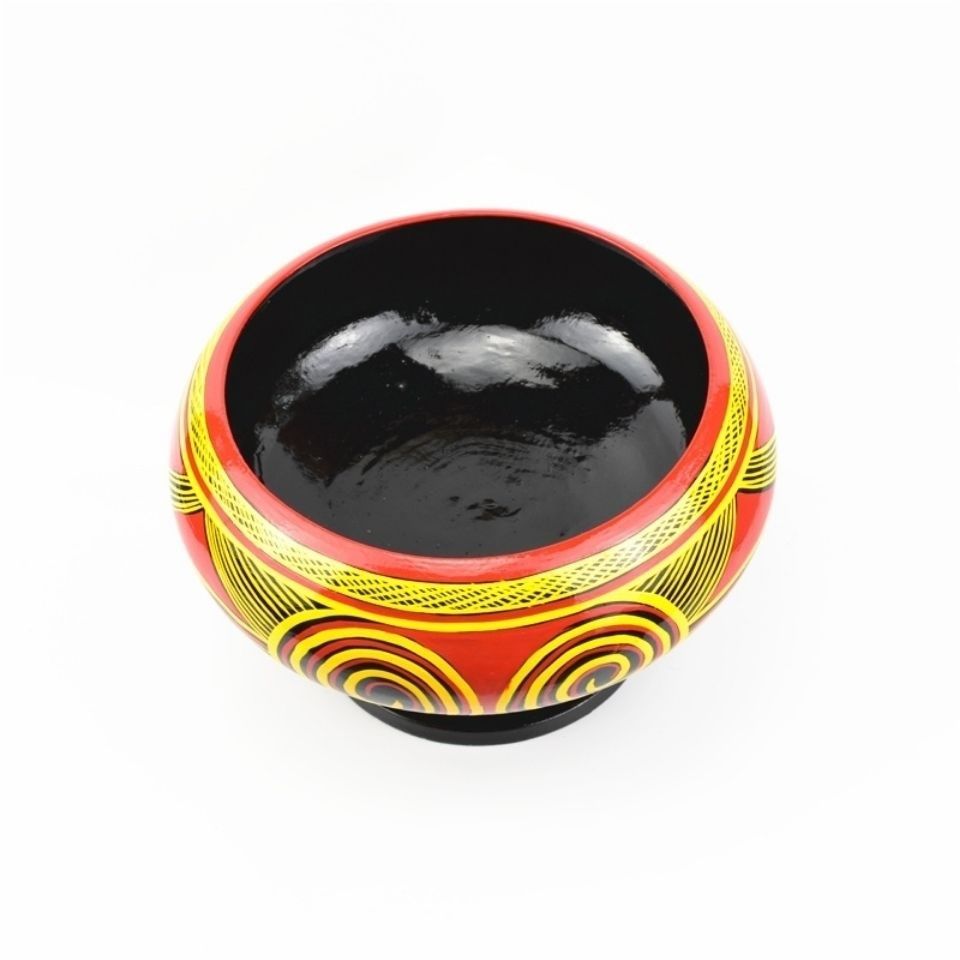 彝族餐具凉山汤盆汤盆汤民间民族彩绘手工手工艺彝族