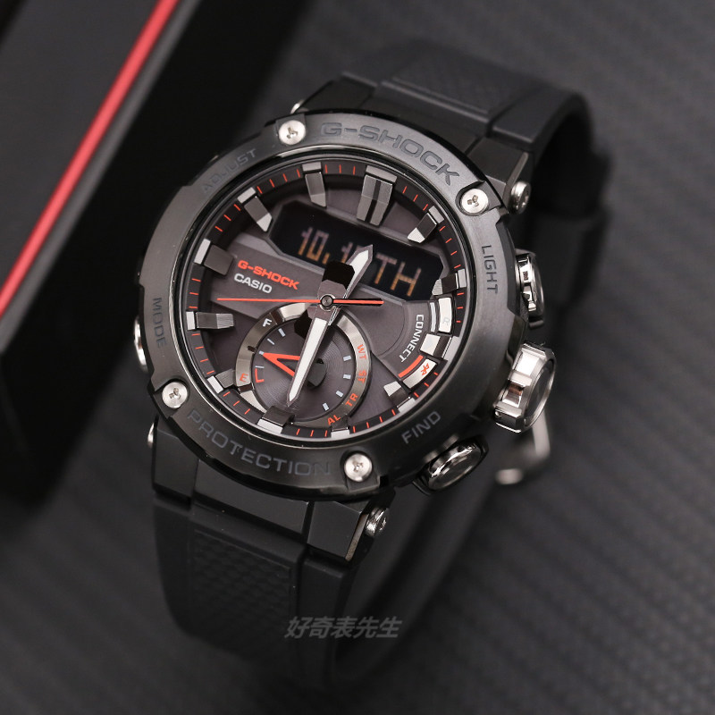 卡西欧g-shock钢铁之心太阳能蓝牙石英表gst-b200-1a d b x-1a2