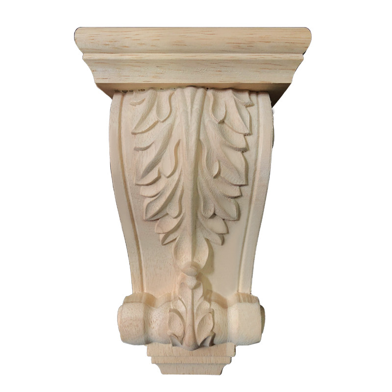 实木柱头东阳木雕中式罗马家具木桌腿脚冒头木雕