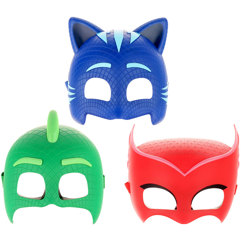 奥迪双钻pj睡衣小英雄装扮系列猫小子面具猫头鹰女飞壁侠