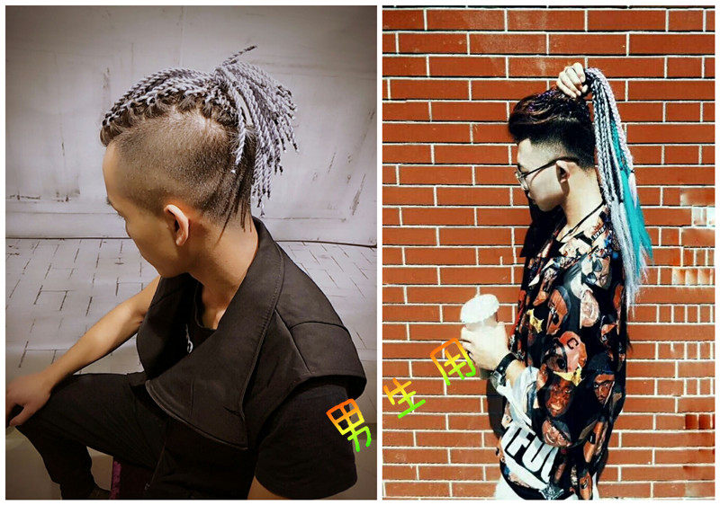 彩色编发绳脏辫假发男短辫子尼泊尔藏辫非洲小脏辩编头发饰品