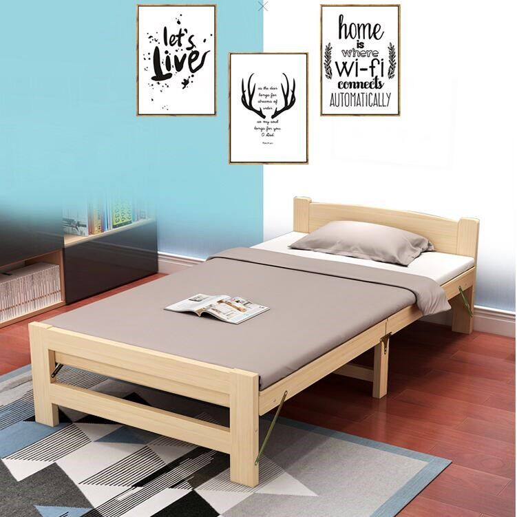 折叠床60cm宽80公分单人双人床 家用出租房便携式床70cm 折叠免安