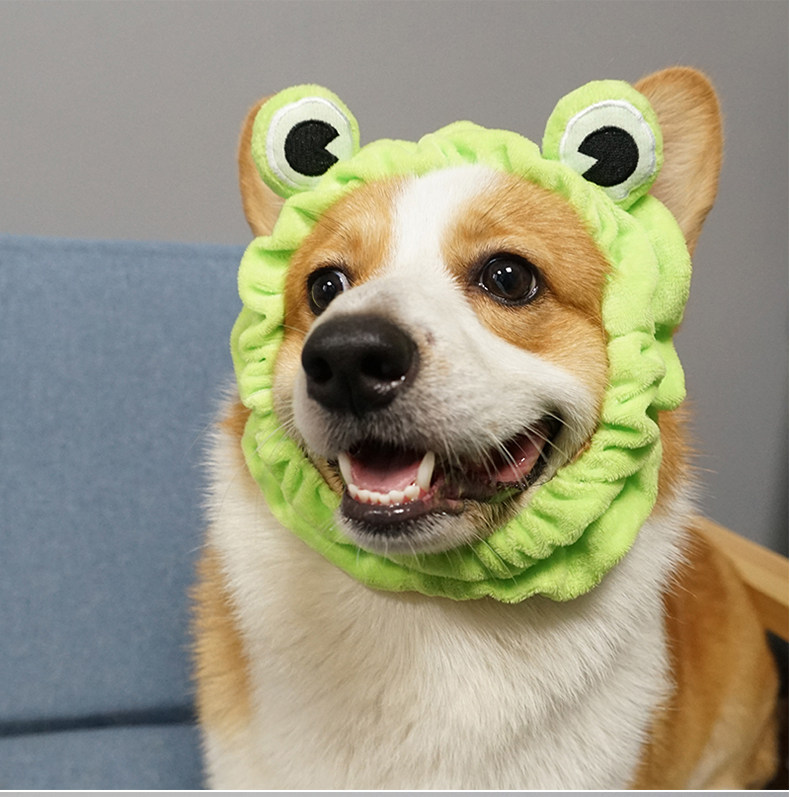 帽子宠物卖萌可爱头套狗狗金毛拉布拉多柯基中大型帽子