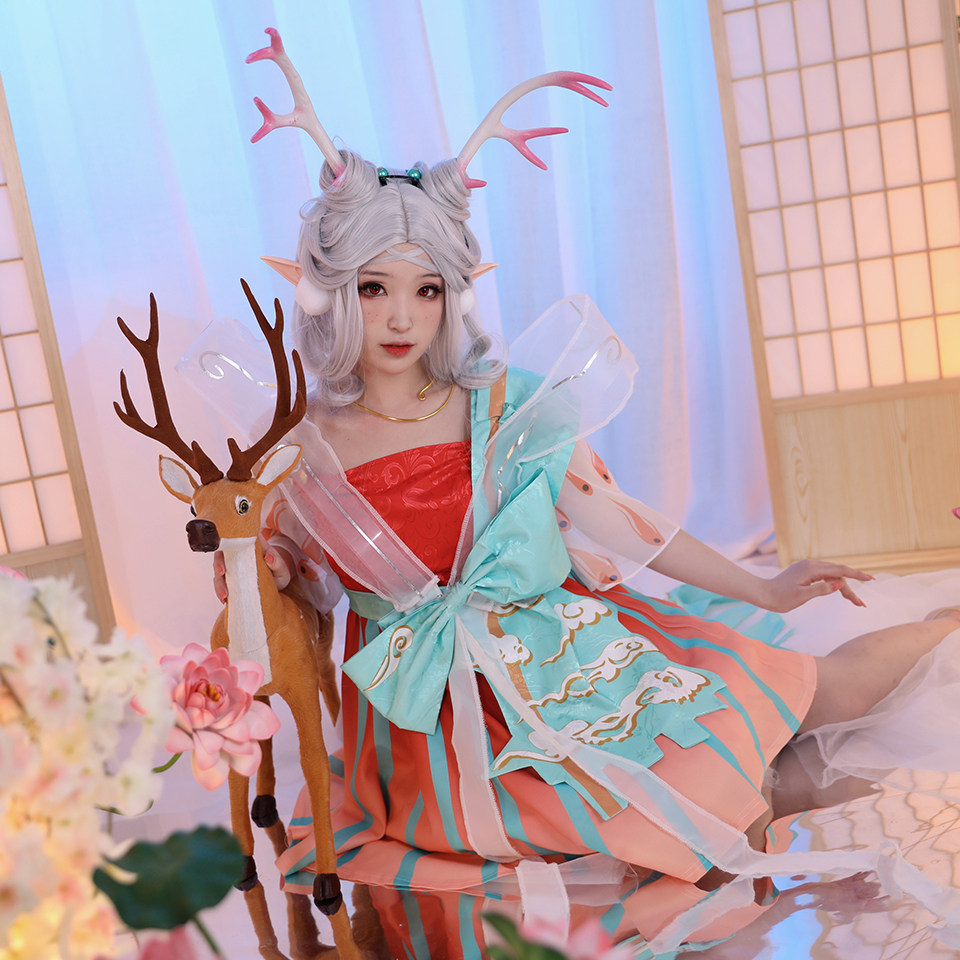 现货王者荣耀遇见神鹿cosplay可爱古风汉服游戏cosplay女装