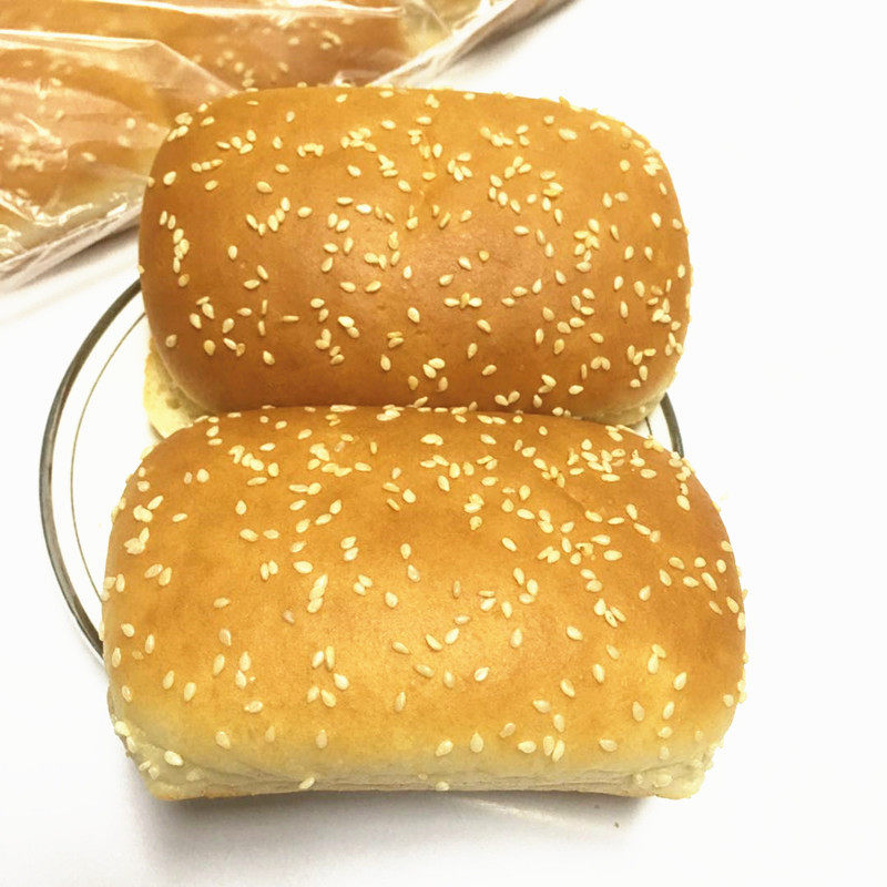 面包嘉顿长方形方包芝麻汉堡10个620g西式糕点