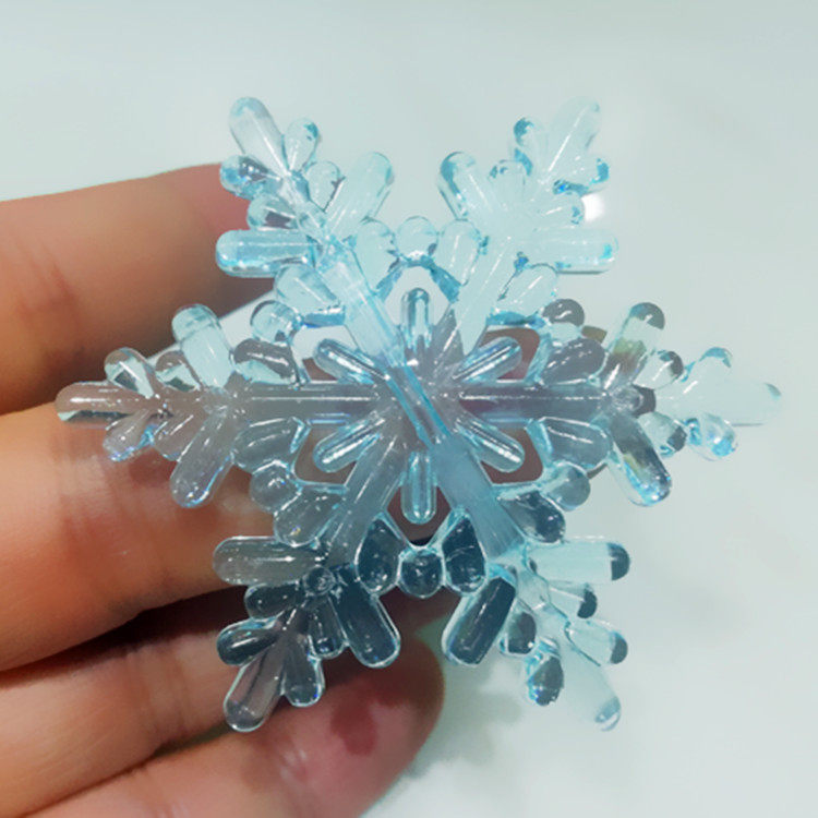 亚克力彩色透明雪花挂件儿童大号宝石水晶店铺手工串珠