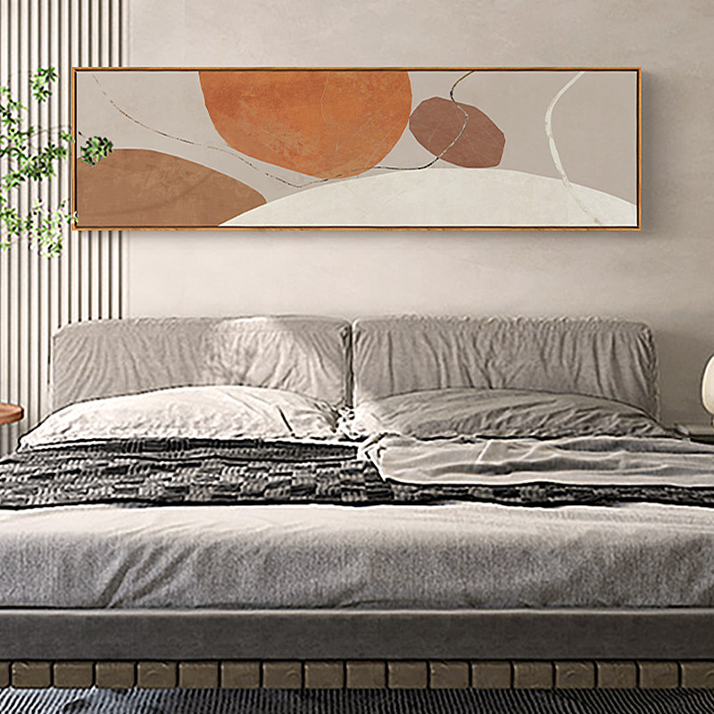 静思侘寂卧室床头装饰画主卧背景墙北欧风格挂画现代装饰画