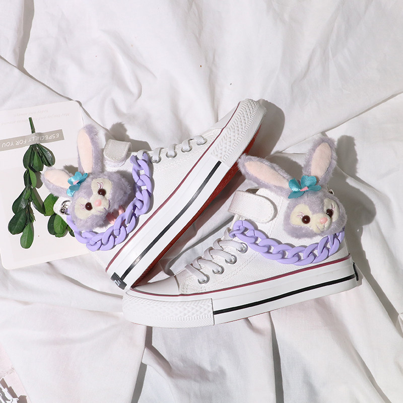 回力儿童童女可爱爱星黛露高帮帆布鞋亲子小学生帆布鞋