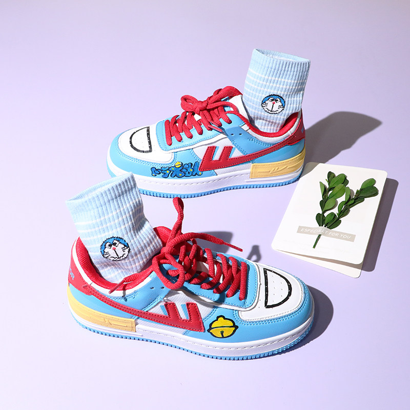 回力哆啦梦联联名空军一号aj女鞋鞋子情侣运动鞋运动休闲鞋