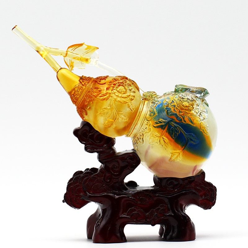 汉风琉璃葫芦乔迁礼品创意玄关装饰品长辈朋友摆件