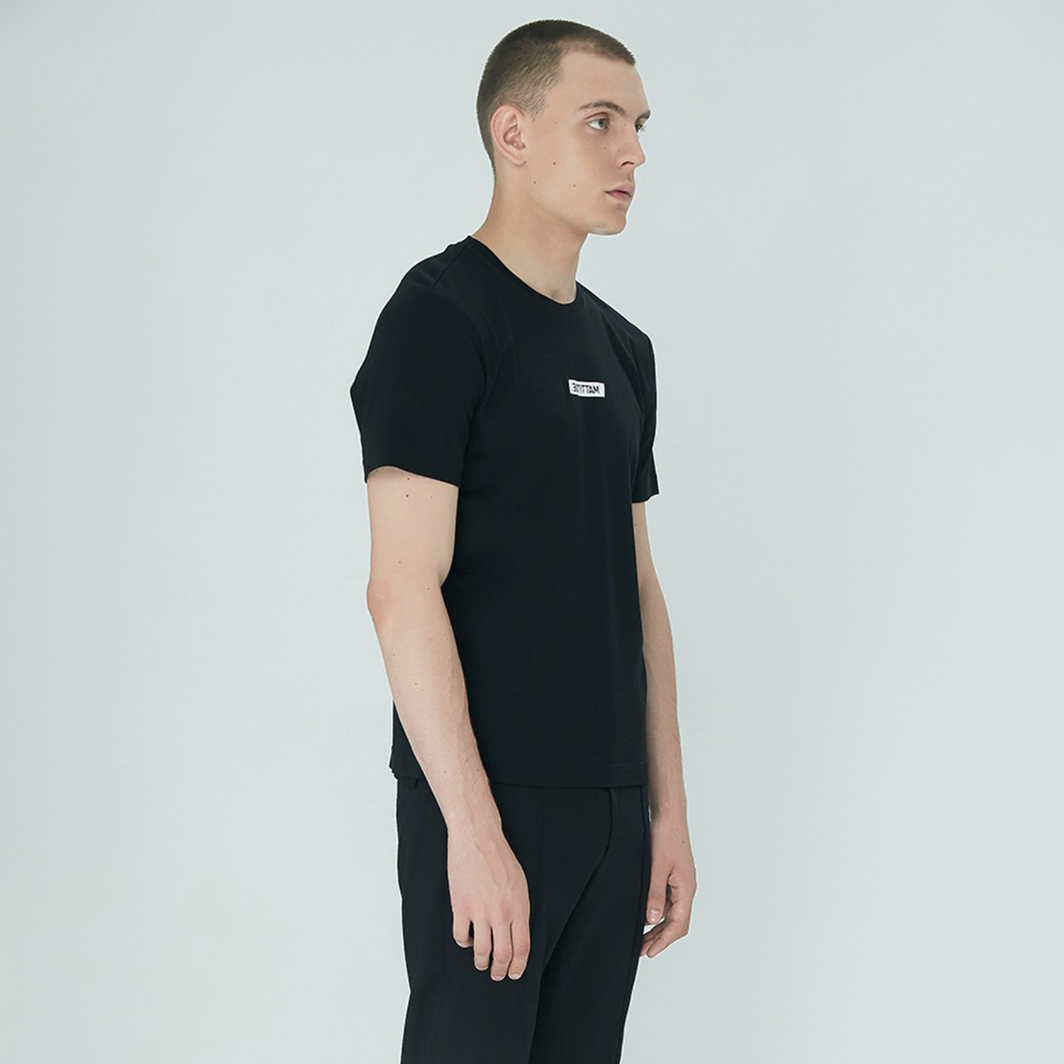 magmode名堂mattitude夏季新款黑色印花圆领短袖恤男t恤