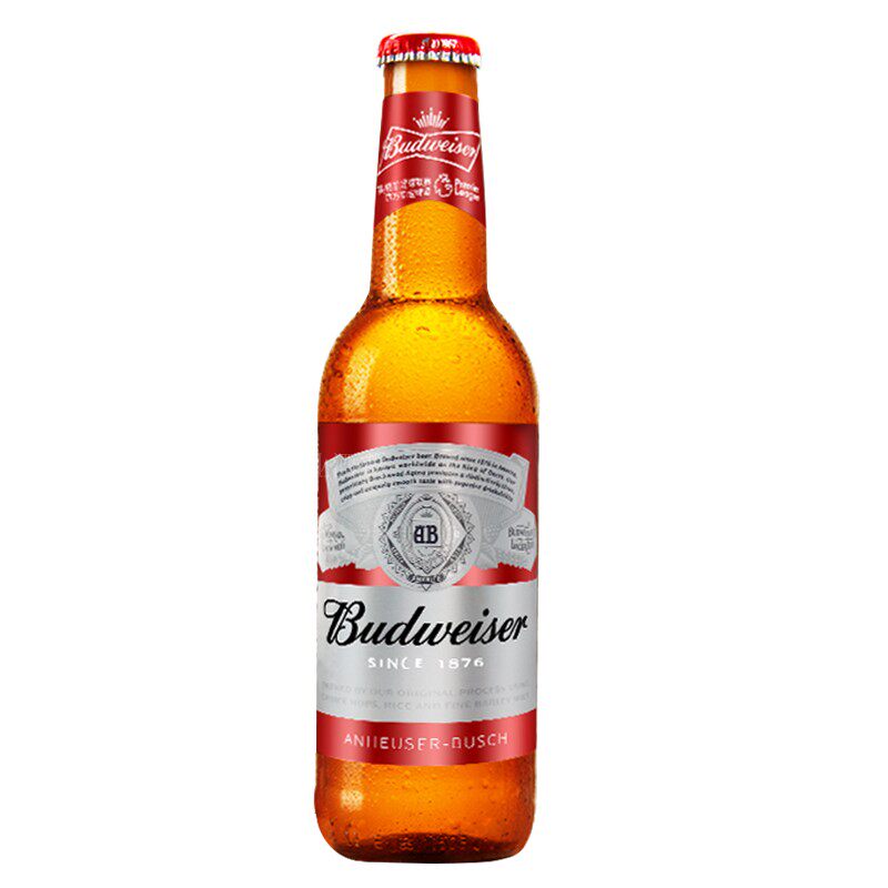 百威新日期日期小瓶啤酒budweiser玻璃瓶330ml24瓶小麦啤酒