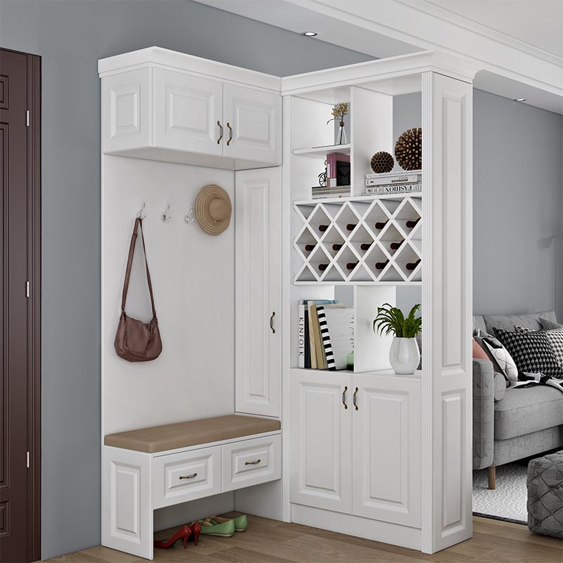 客厅进门玄关酒柜鞋柜一体靠墙转角屏风隔断鞋柜