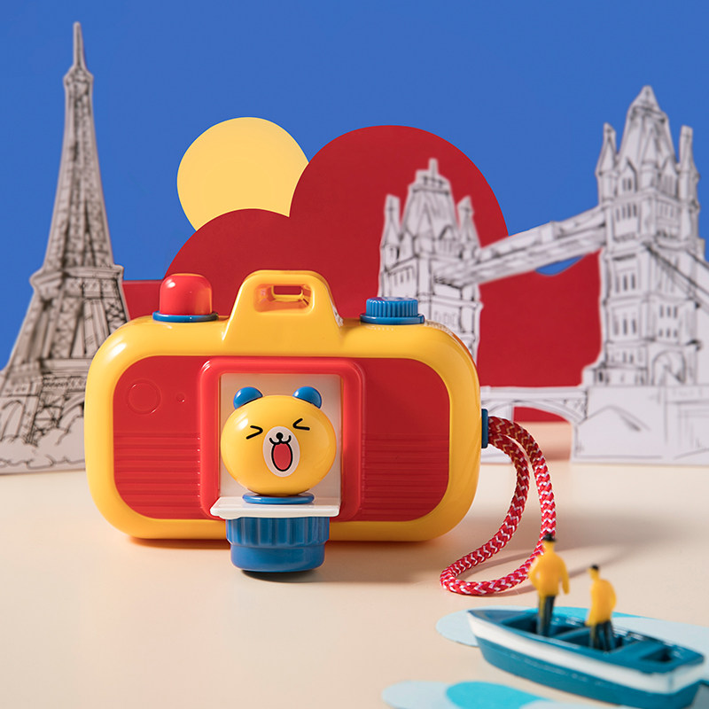 小鱼婴童1岁3岁宝宝卡通趣味婴幼益智小熊仿真照相机