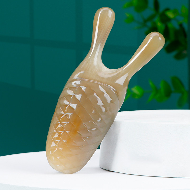 云工匠天然白水牛角鼻梁按摩器拨筋点穴棒女鼻子按摩穴位棒