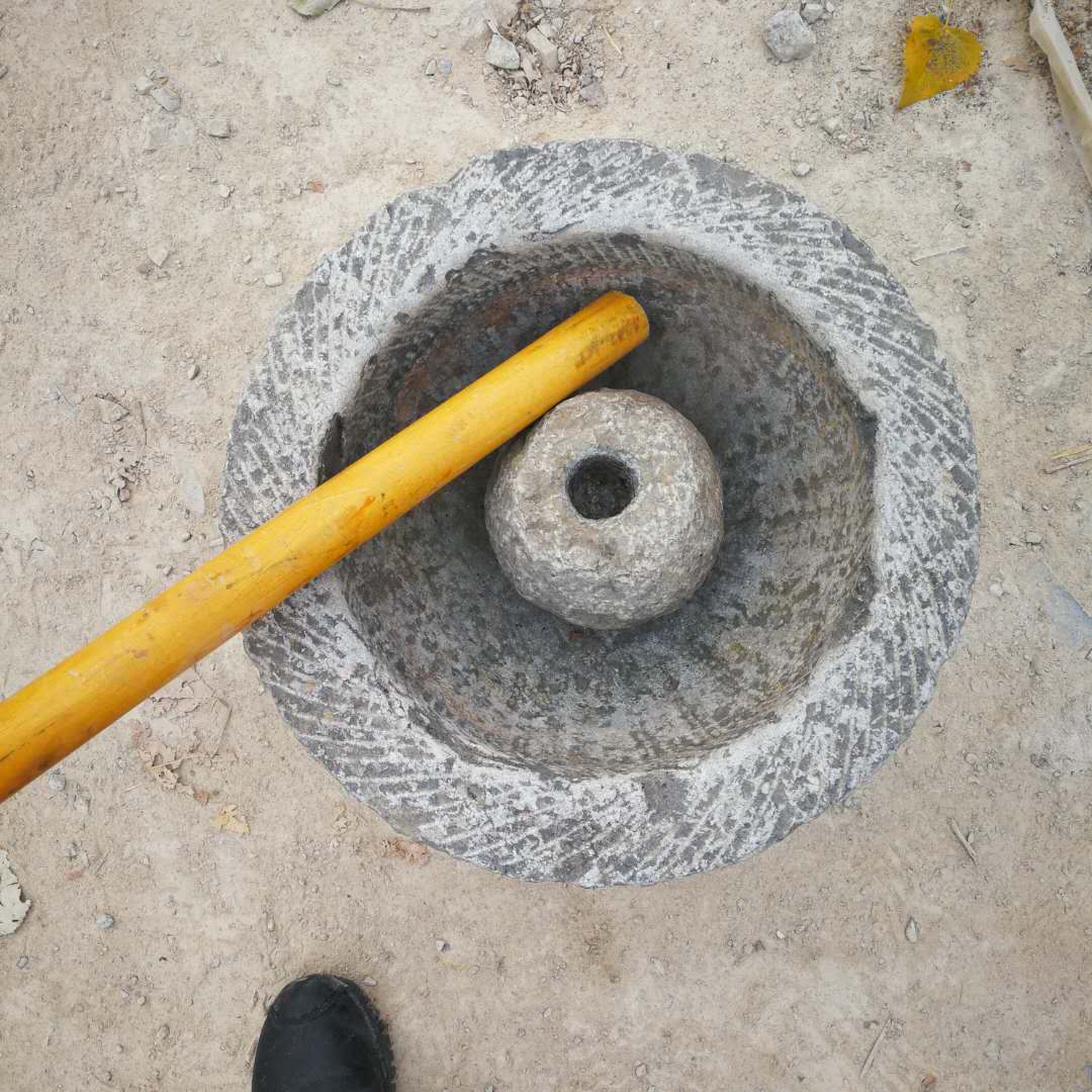 臼石特大号石头捣米糍粑年糕花盆老石药臼石臼剥蒜器