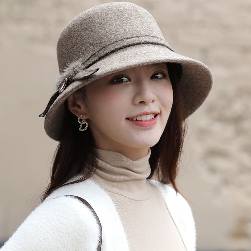 秋冬贵妇礼帽欧美英伦风盆帽逛街百搭显脸帽子帽子