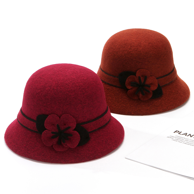 中老年人帽子子女秋冬季妈妈保暖礼帽奶奶加厚羊毛帽子