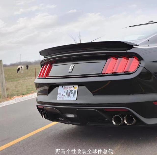 15-17款福特野马 改装mp gt350四出后包围 后唇后扰流