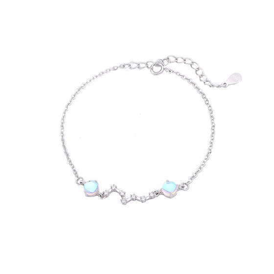 S925 pure silver Beidou seven -star bracelet female Japanese and Korean version of the temperament Moon Stone girl heart ins girlfriend gift S925 pure silver Beidou seven -star bracelet female Japanese and Korean version of the temperament Moon Stone girl heart ins girlfriend gift