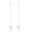 S925 sterling silver flash diamond asymmetric stars Moon ear -like female Korean simplicity temperament long spoiler gifts S925 sterling silver flash diamond asymmetric stars Moon ear -like female Korean simplicity temperament long spoiler gifts