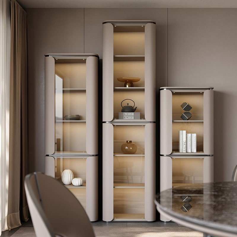 手办展示柜现代设计师书柜角柜高端置物边柜客厅角柜