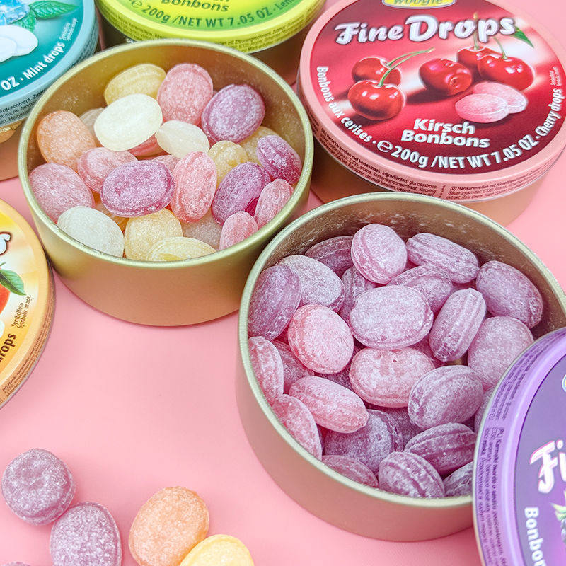 进口德国woogie盒装混合水果糖糖果零食硬糖喜糖传统糖果