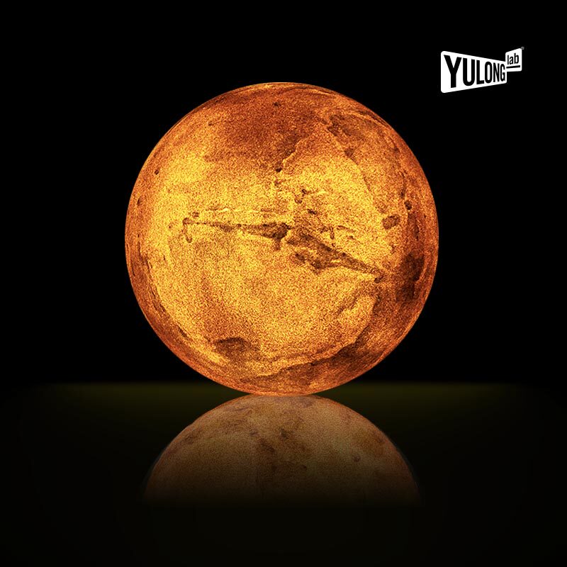 yulonglab星球系列圆形火星艺术家中式手工落地灯摆件