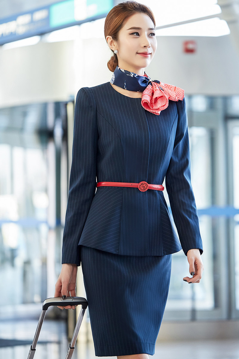 空姐职业西装裙女套装正装空乘面试职业女裙套装
