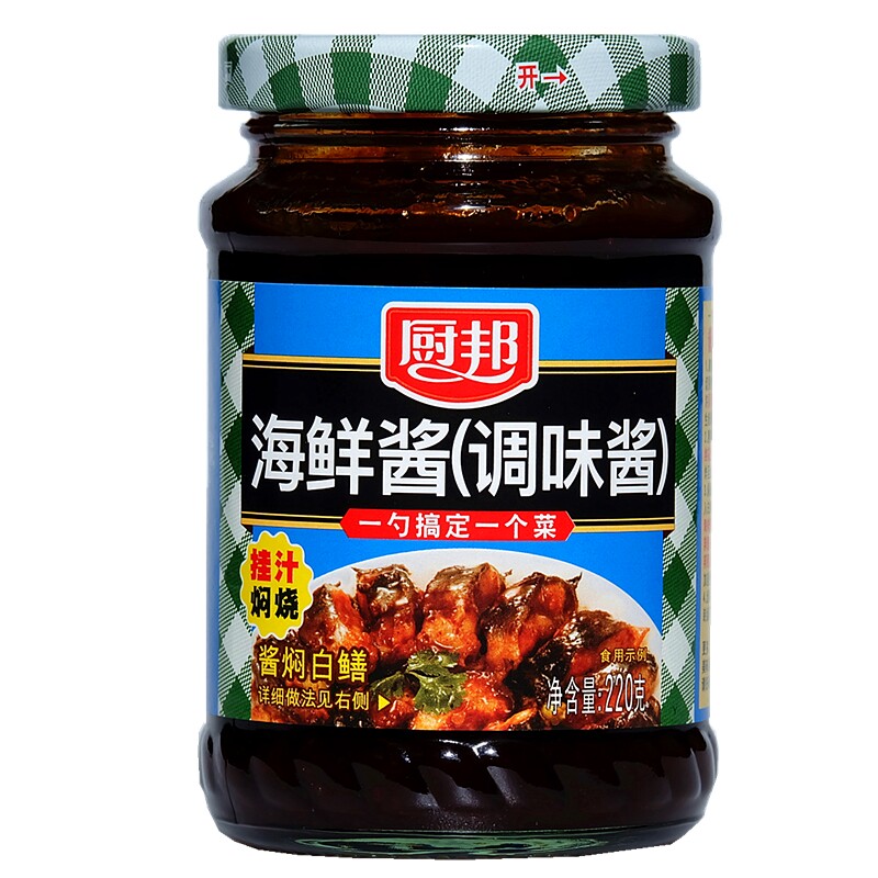 厨邦海鲜220g家庭调味品焖炒腌制火锅蘸料一份海鲜酱
