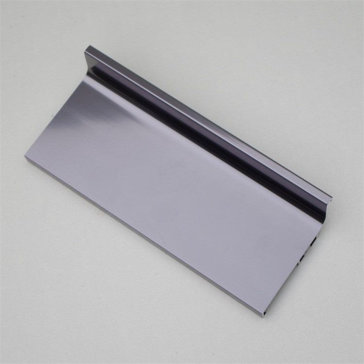 零买】隐形柜体l型免拉手 线条形现代拉手 铝合金厨柜亮光铁灰色