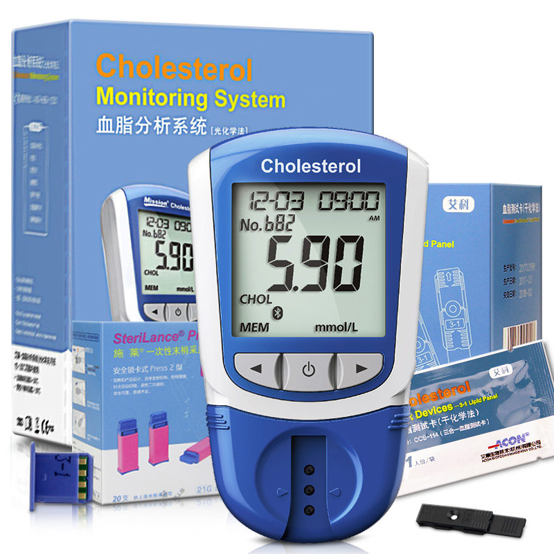 血脂艾科检测仪家用多功能全自动胆固醇甘油三酯测试仪血糖用品