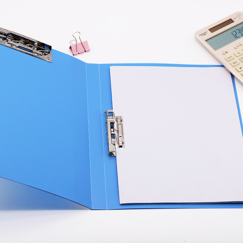 文件夹达派a4双夹a4插页活页档案夹双铁蓝色文件夹