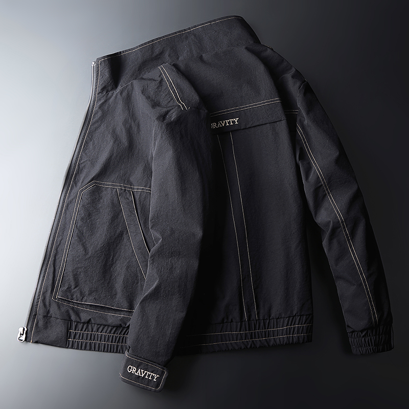 古鼎原创青年帅气夹克男士2021春秋新款立领短款外套潮流韩版男装