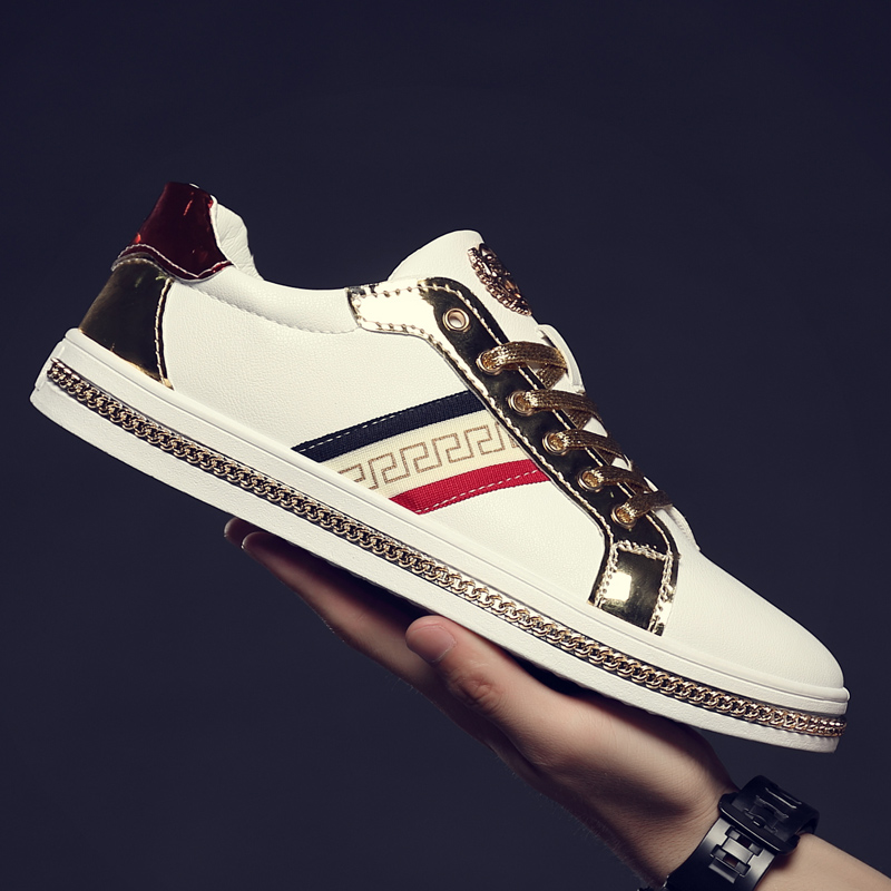 网红鞋子男潮鞋欧洲站男鞋百搭小蜜蜂小白鞋男韩版潮流休闲板鞋男