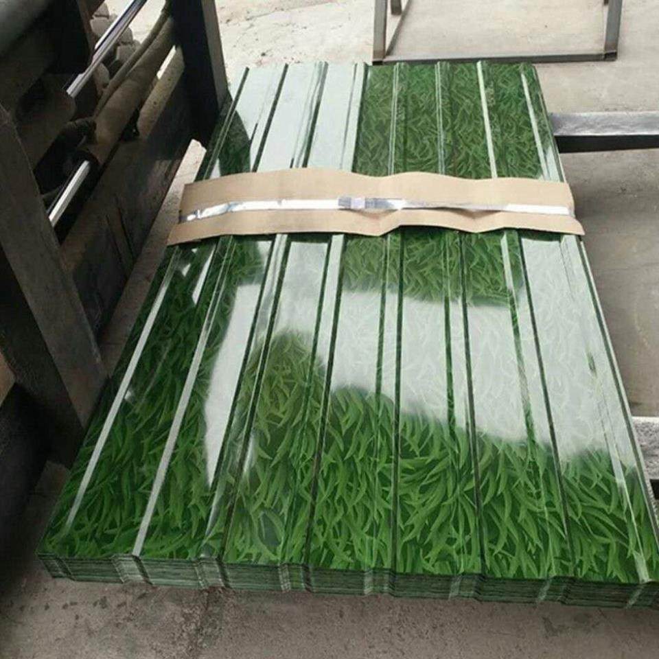 铁皮彩钢喷绘印花小草围挡绿色草皮工地草坪钢板