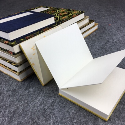 宣纸册页本 锦面空白册页宣纸本书法国画作品写生本半生熟手抄本