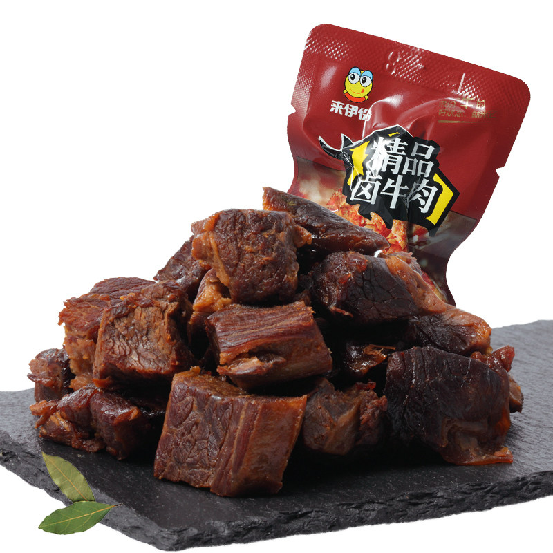 来伊份精品卤牛肉250g休闲零食牛肉制品散称酱牛肉熟食真空小包装