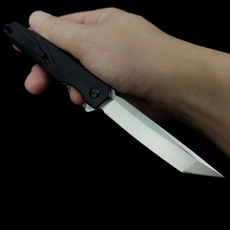 轴承折叠刀高硬度锋利折刀户外随身进口美国d2钢小刀具防身冷兵器
