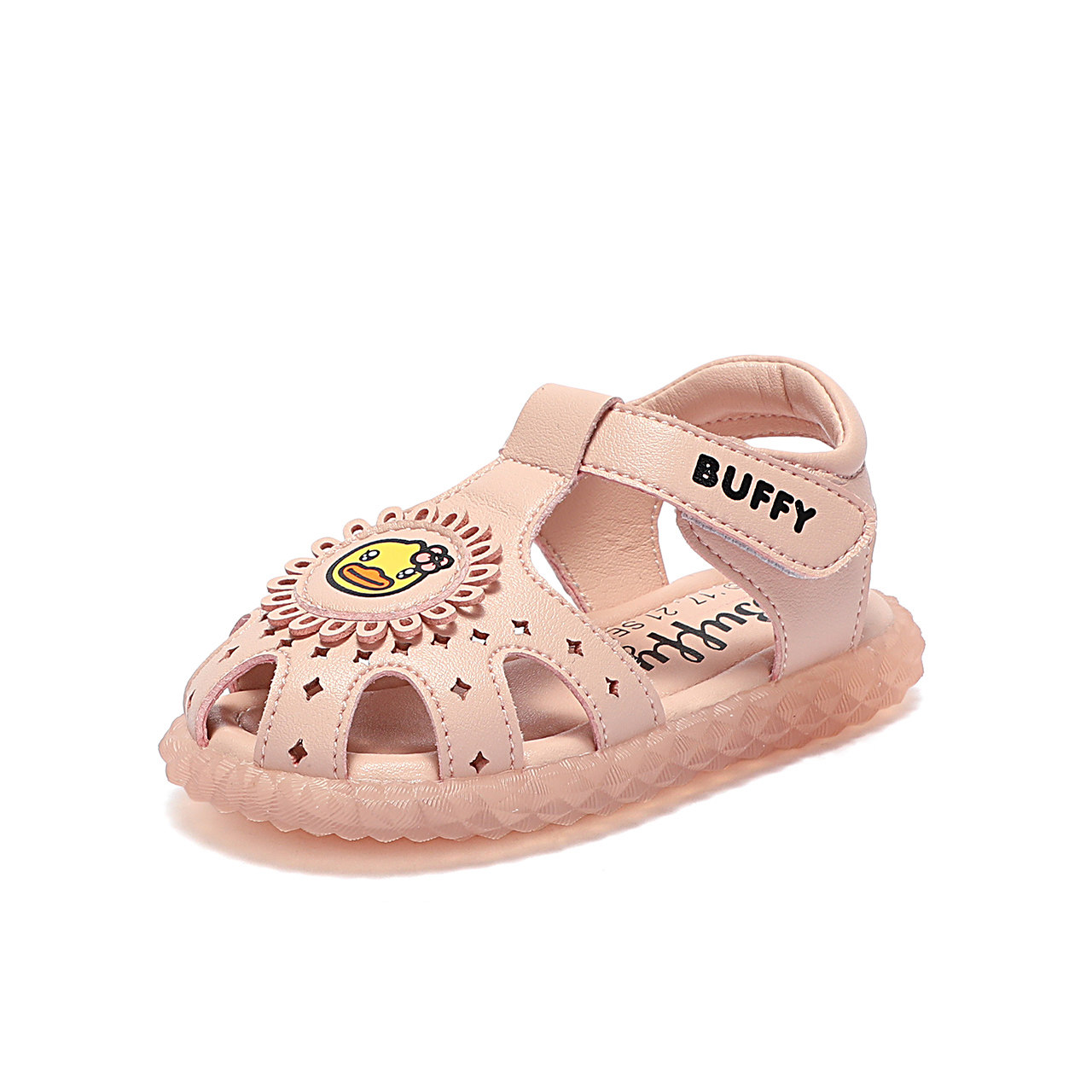 小黄鸭童鞋女童凉鞋包头夏季新款小童宝宝女孩凉鞋