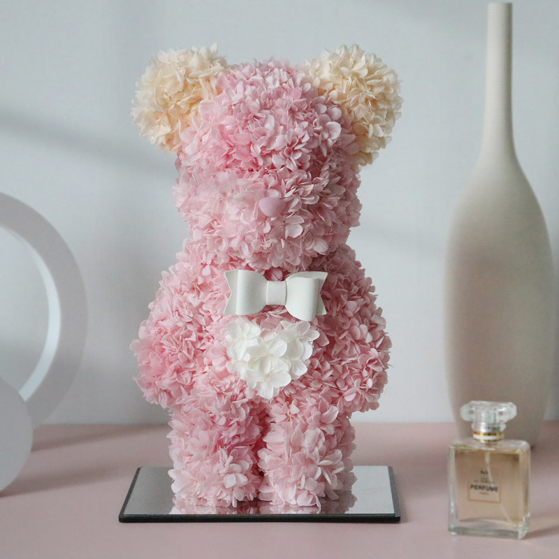 永生花暴力熊新年送女生朋友闺蜜生日跨年元旦礼物仪式感小众高级