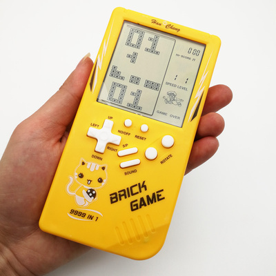 大屏幕黑白经典俄罗斯方块游戏机复古90后怀旧款儿童老式玩法掌机