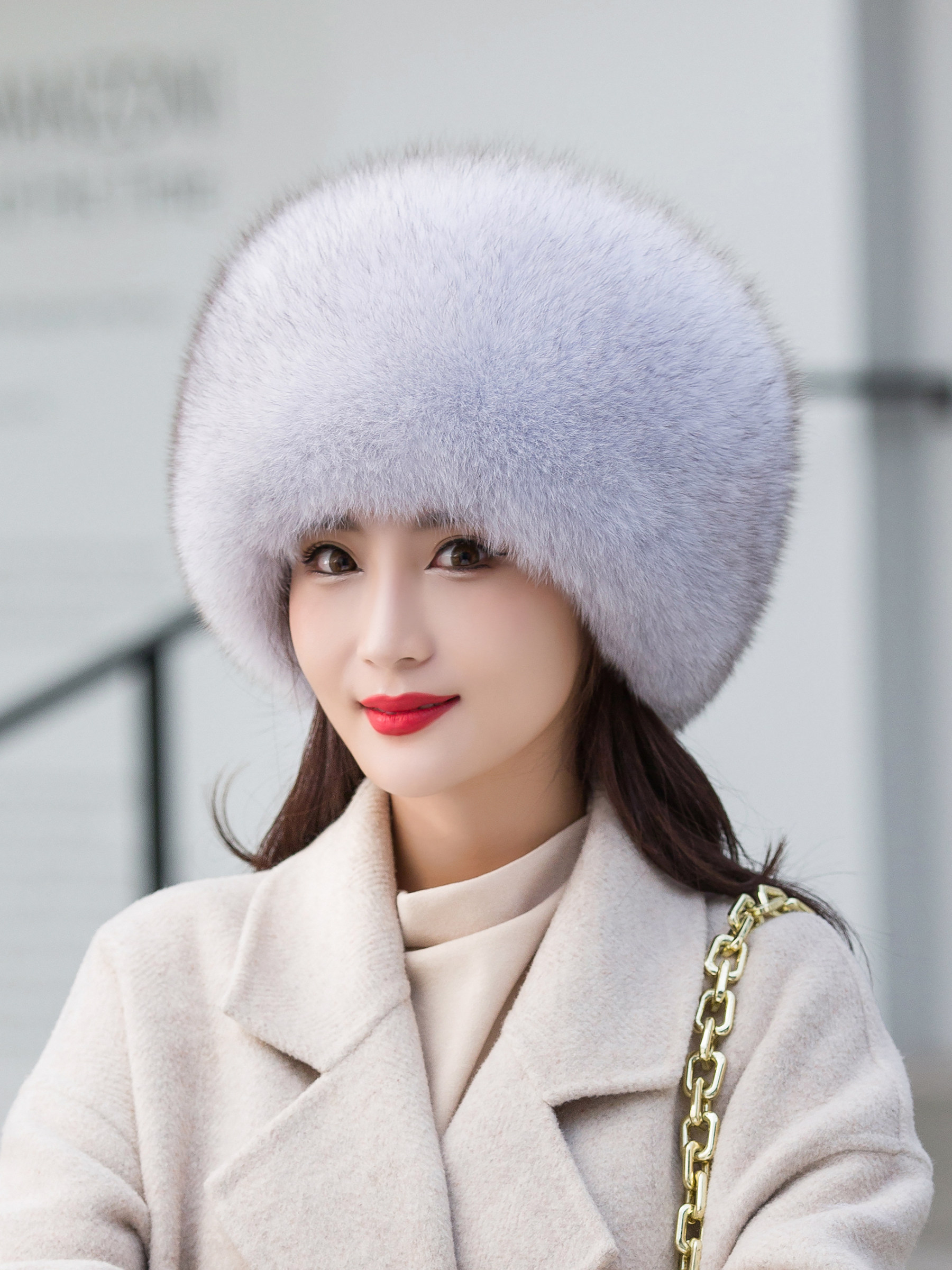 狐狸毛帽子女冬天真皮水貂皮草民族风蒙古护耳帽子