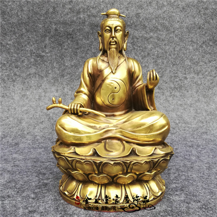 纯铜杨筠松摆件全铜杨公仙铜像杨救贫仙人供奉中式摆件