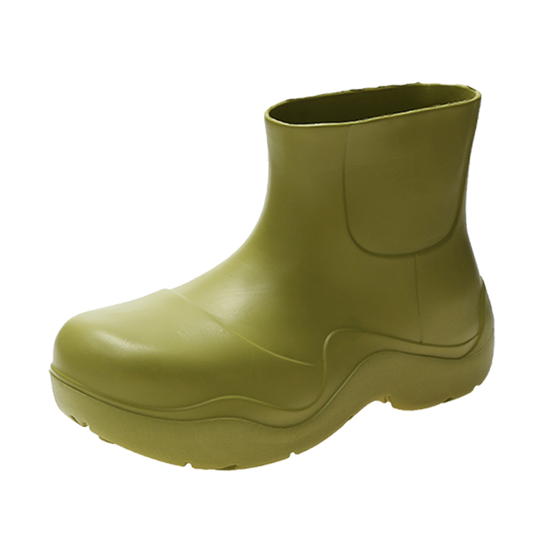 阿希哥牛油果绿雨靴2021年新款秋季厚底mona同款雨鞋