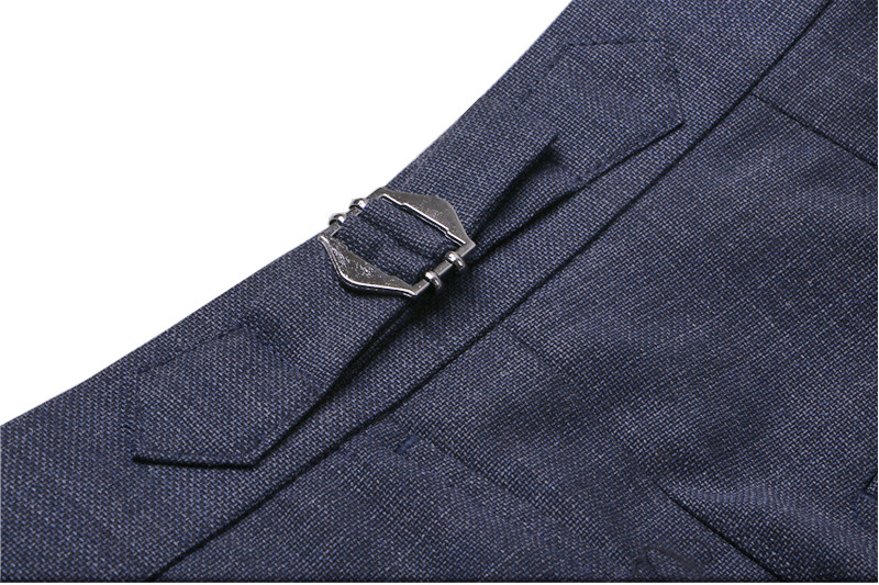 zorgvoor春夏款意式那不勒斯调节扣羊毛翻边修身男西裤中腰单裥