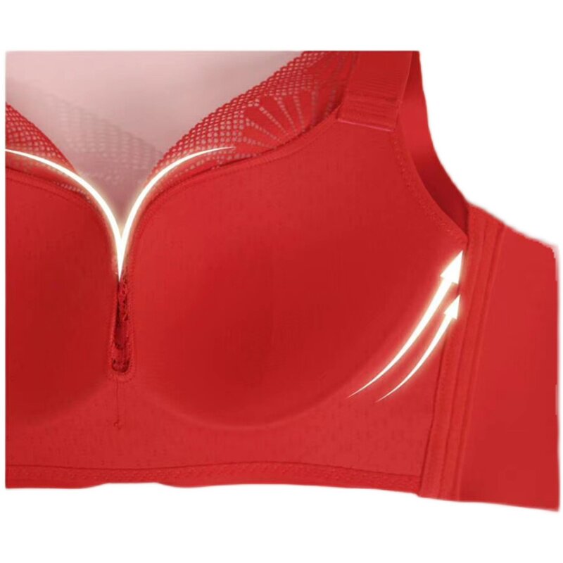 新款花雨伞内衣95c杯大胸显小大码聚拢收副乳调文胸