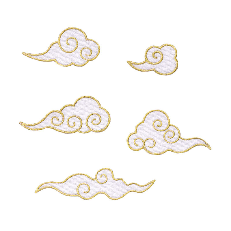 补丁贴布小号时尚祥云刺绣diy汉服布贴