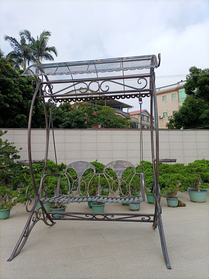 秋千包邮促销美式复古做旧铁艺双人吊篮摇椅户外秋千