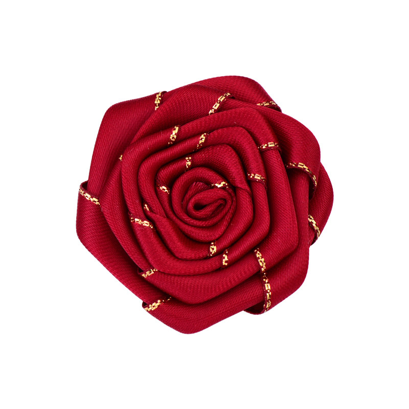 红玫瑰胸花高档磁铁铁扣打孔西装领花布艺胸针胸针